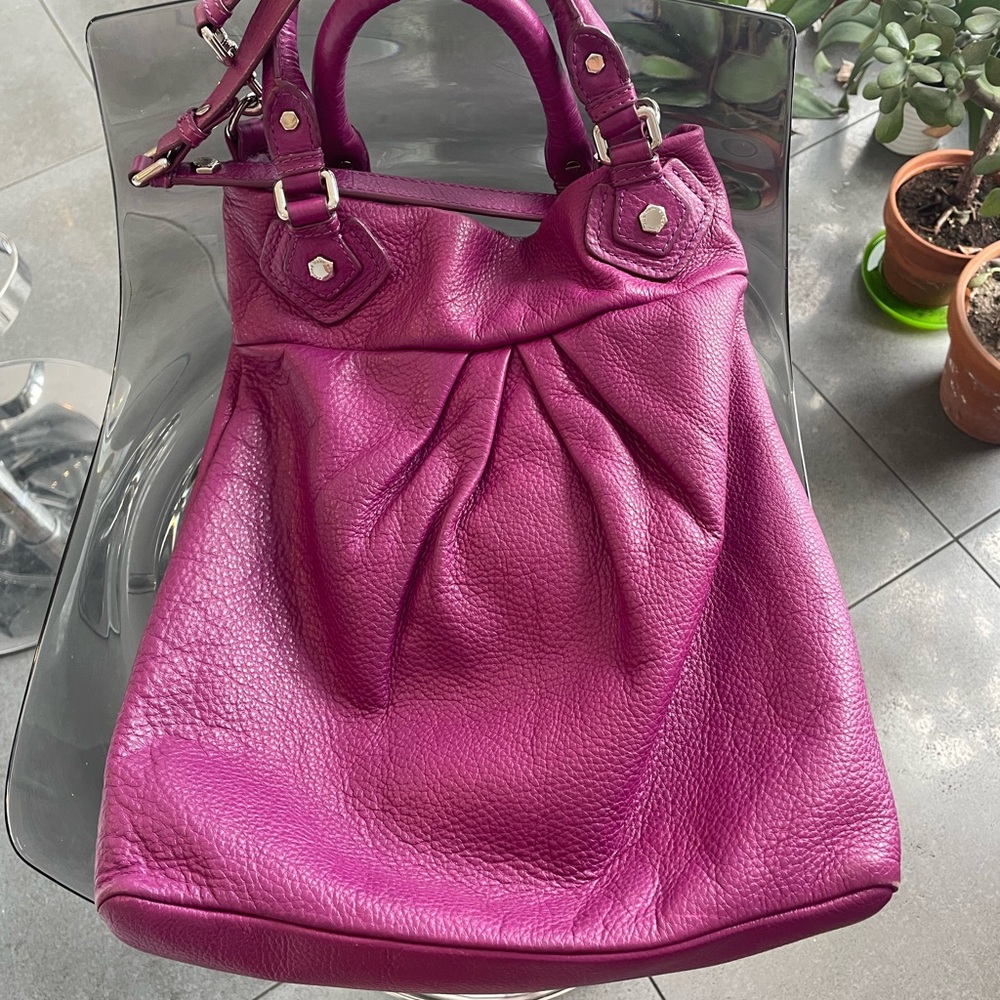 Marc Jacobs Vibrant Pink Leather Shoulder Bag